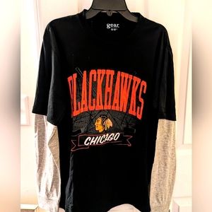 Boy's Blackhawks split long sleeve tshirt
